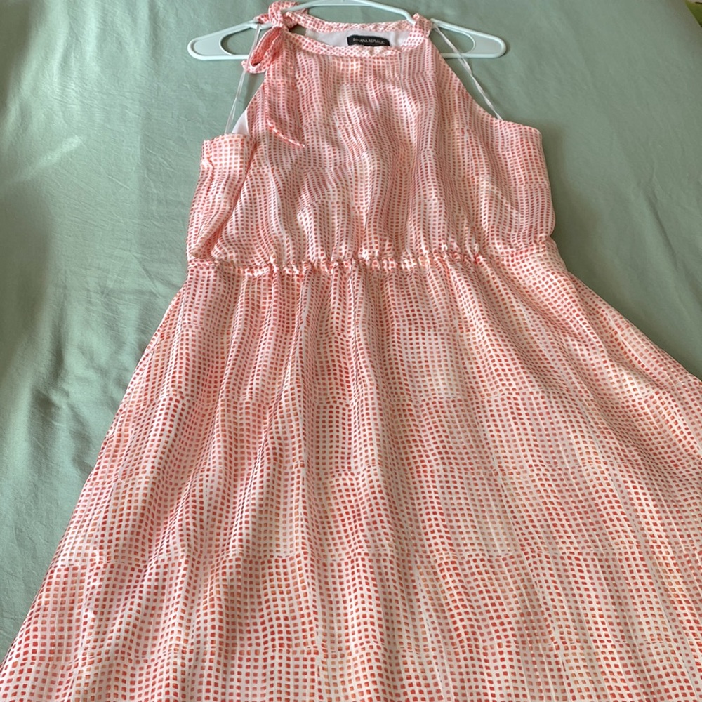 Banana republic long maxi printed dress with pockets